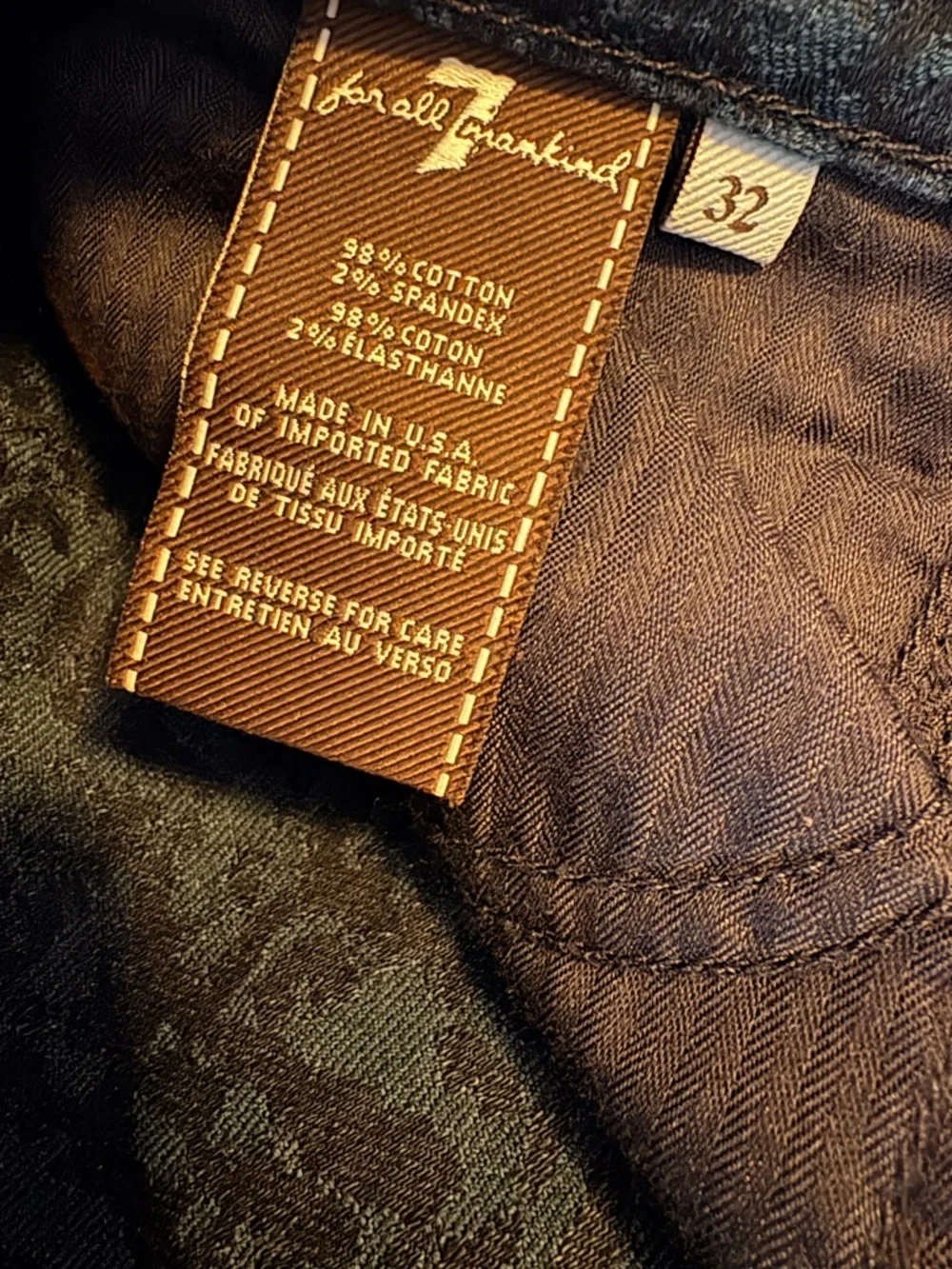 💚7 For All Mankind Chevron Patterned Skinny Jeans - Picture 6 of 6